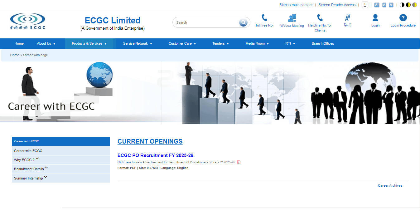 ECGC PO Vacancy 2025