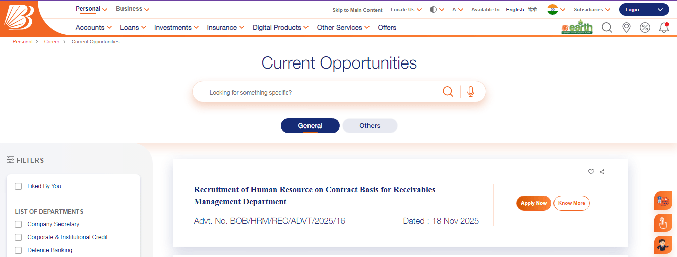 Bank of Baroda Announces 82 Vacancy 2025