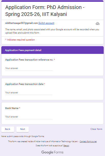 IIIT Kalyani PhD Admission 2025-26