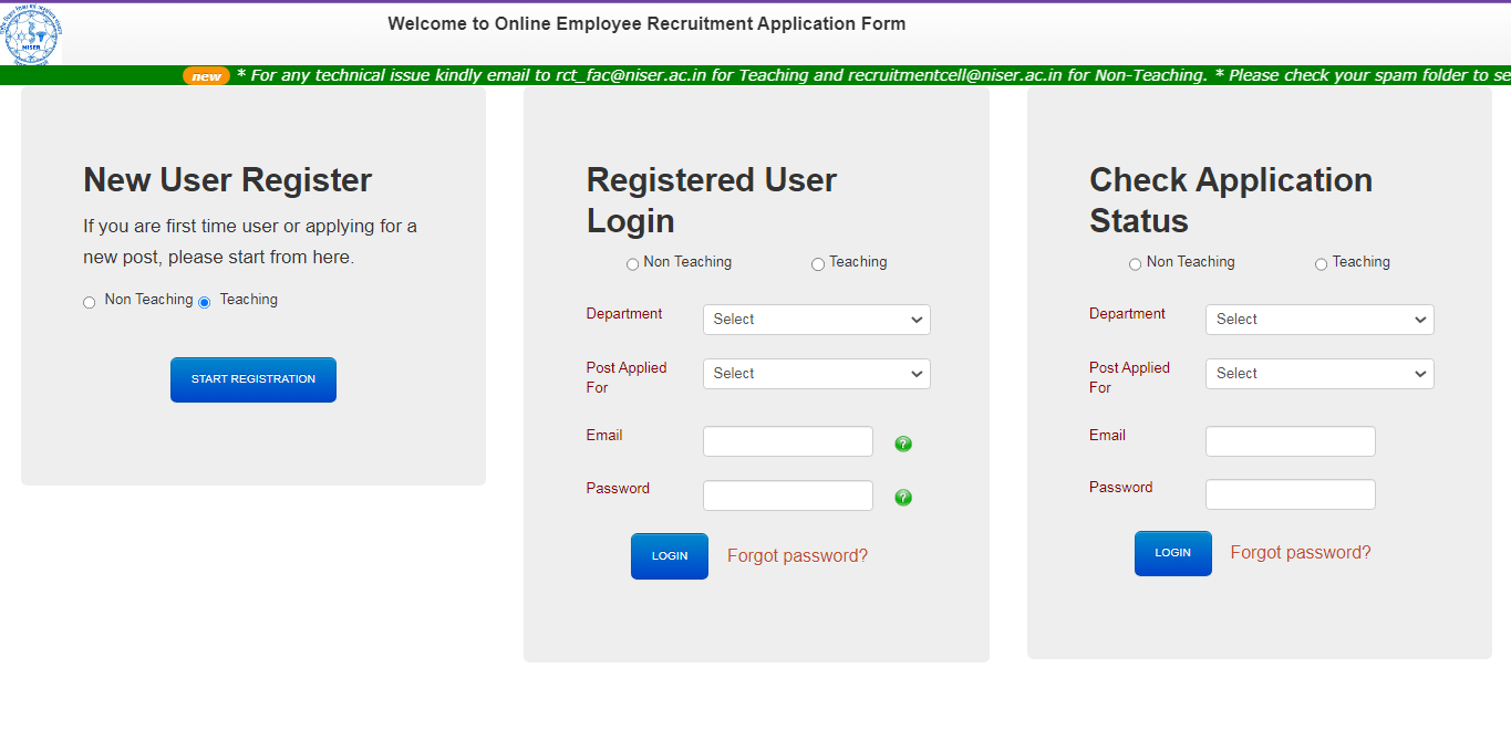 NISER Non-Academic Vacancy 2025