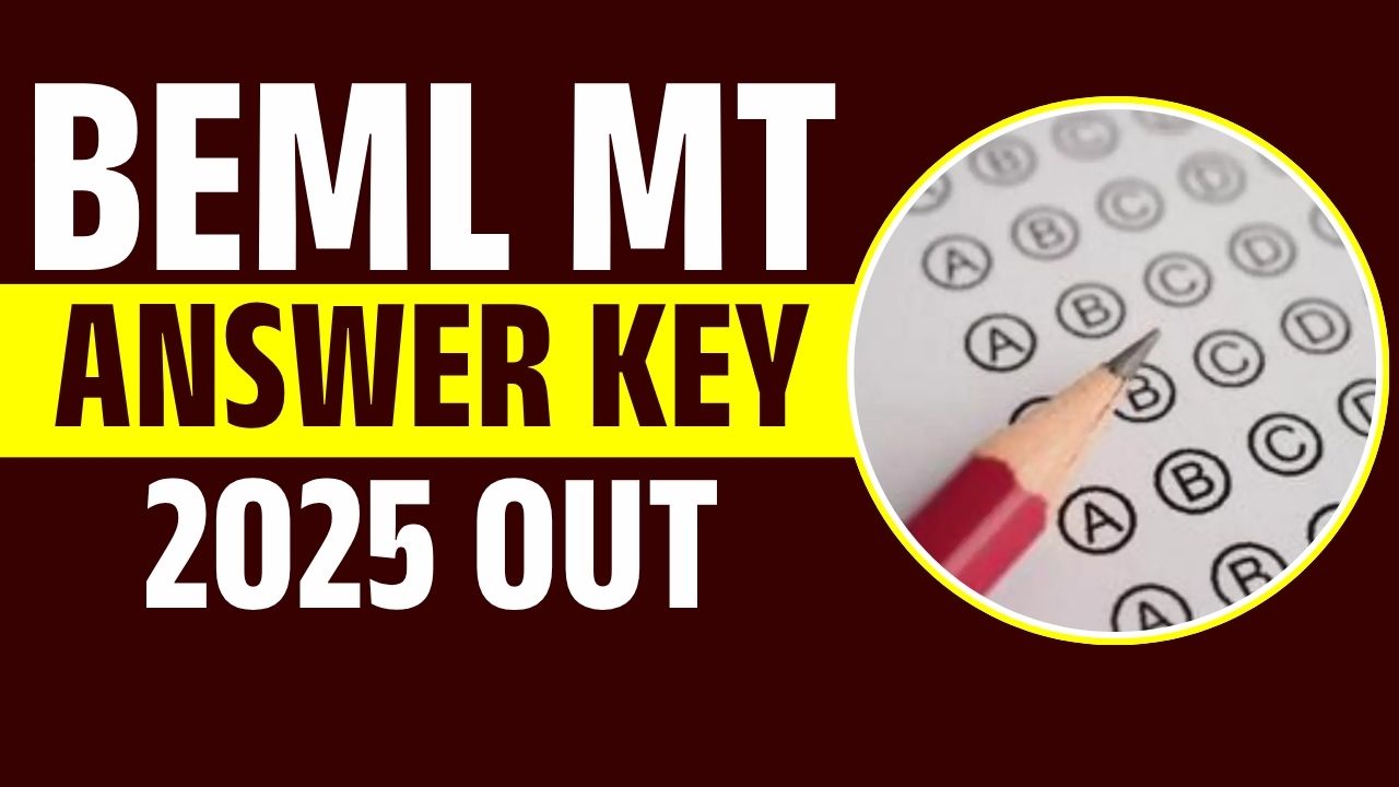 BEML MT Answer Key 2025