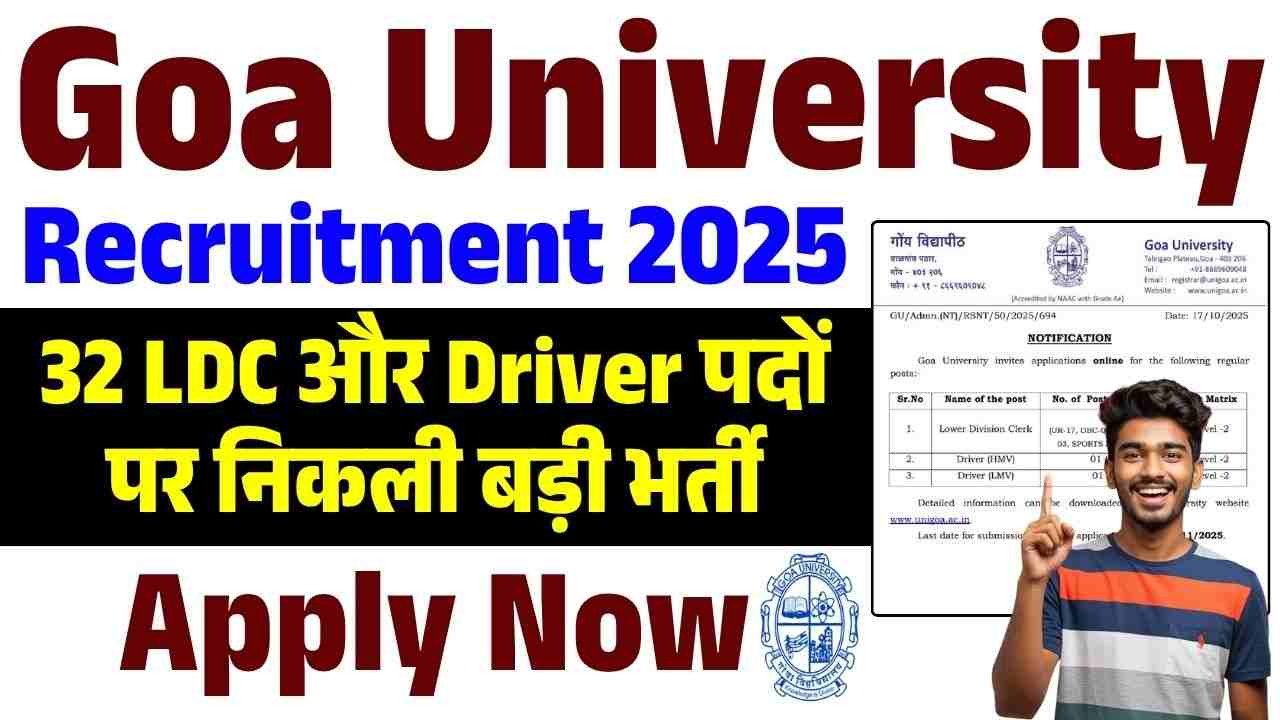 Goa University Recruitment 2025
