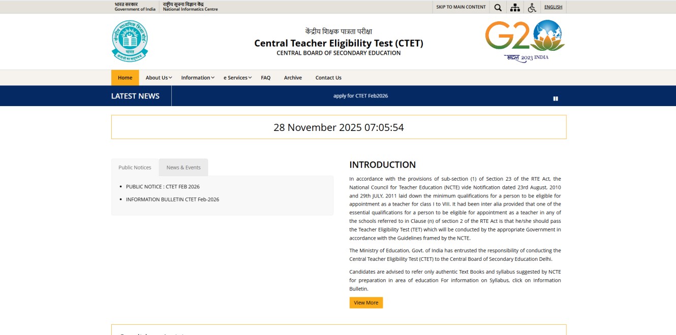 How To Apply Online For CTET 2026