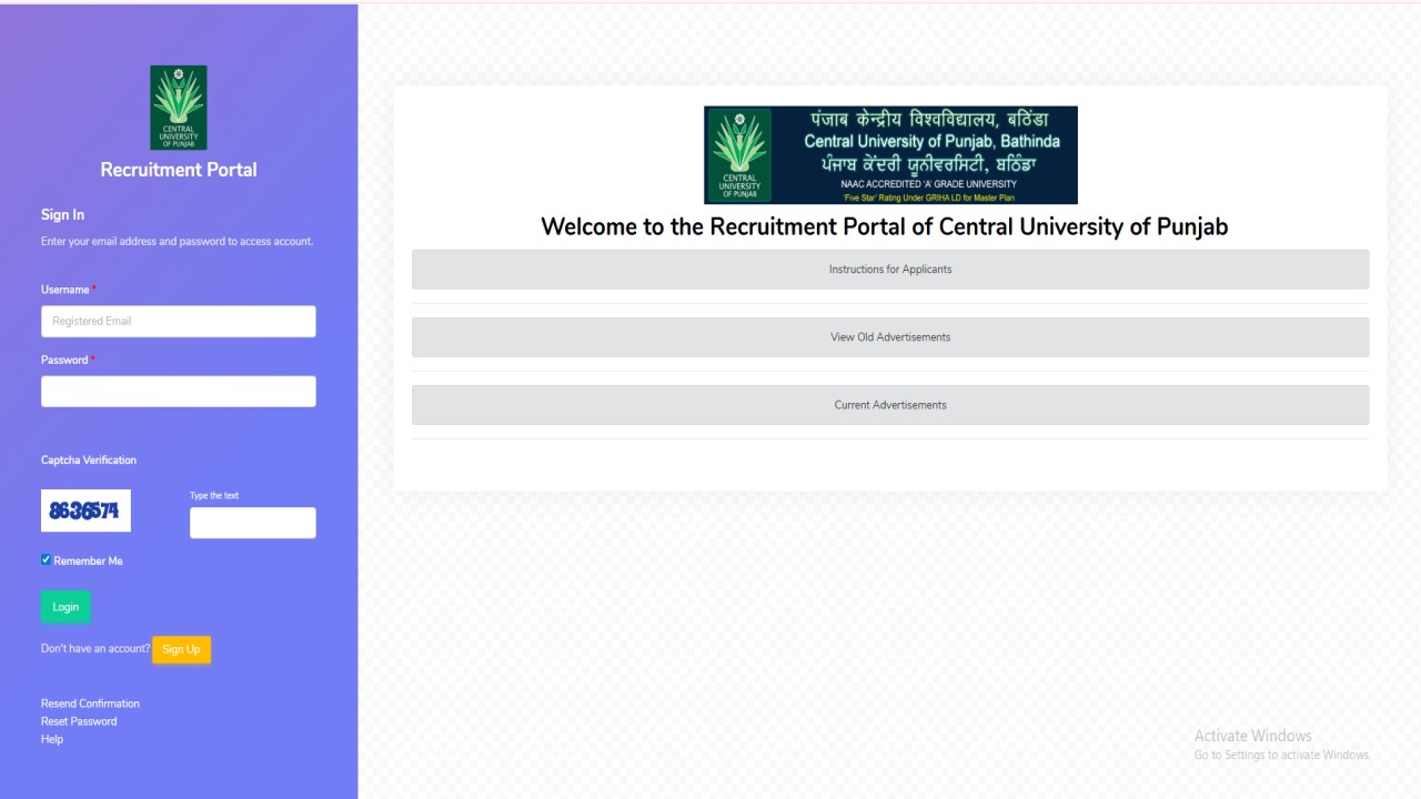 How to Apply CUP Non-Teaching Recruitment 2025