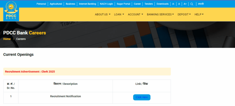 PDCC Bank Clerk Vacancy 2025