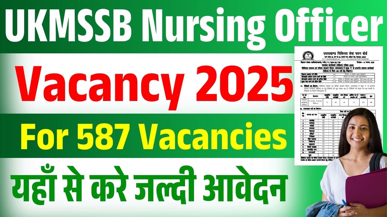 UKMSSB Nursing Officer Vacancy 2025