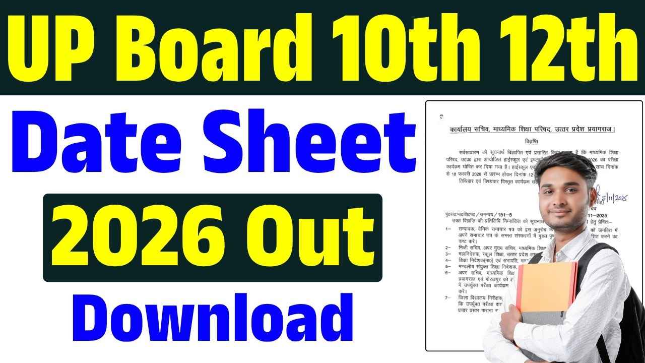 UP Board 10th 12th Date Sheet 2026