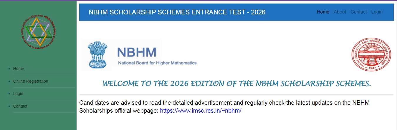 NBHM Scholarship 2026