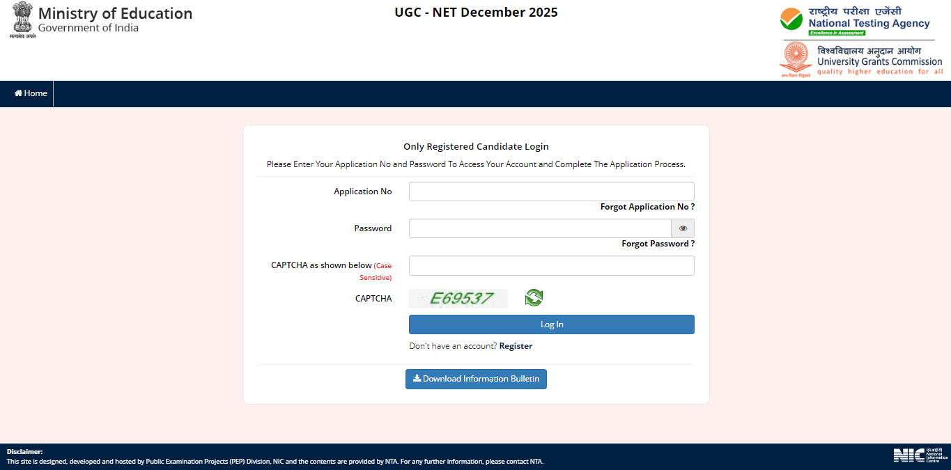 UGC NET Exam City Intimation Slip 2025