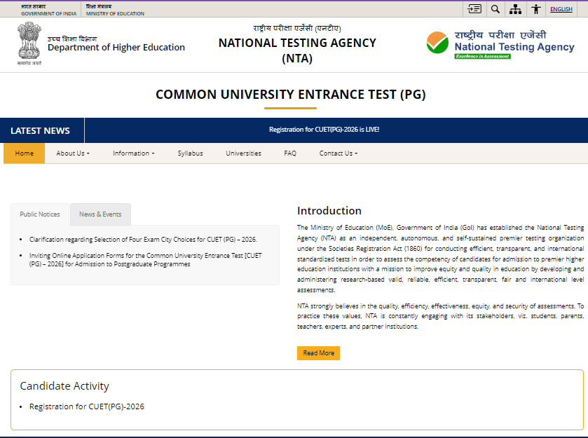 NTA CUET PG 2026 Changes