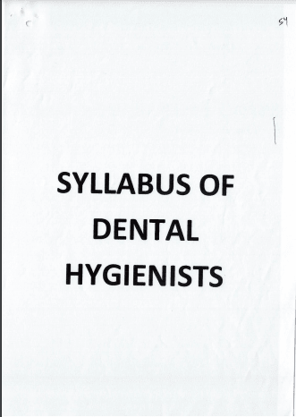 BTSC Dental Hygienist Syllabus 2026