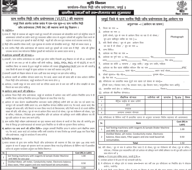 Bihar Soil Testing Lab Subsidy 2026