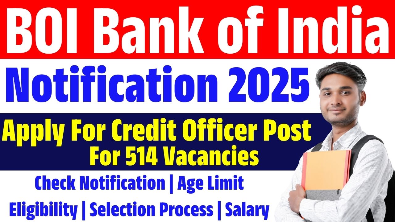 BOI Bank of India Credit Officer Vacancy 2026