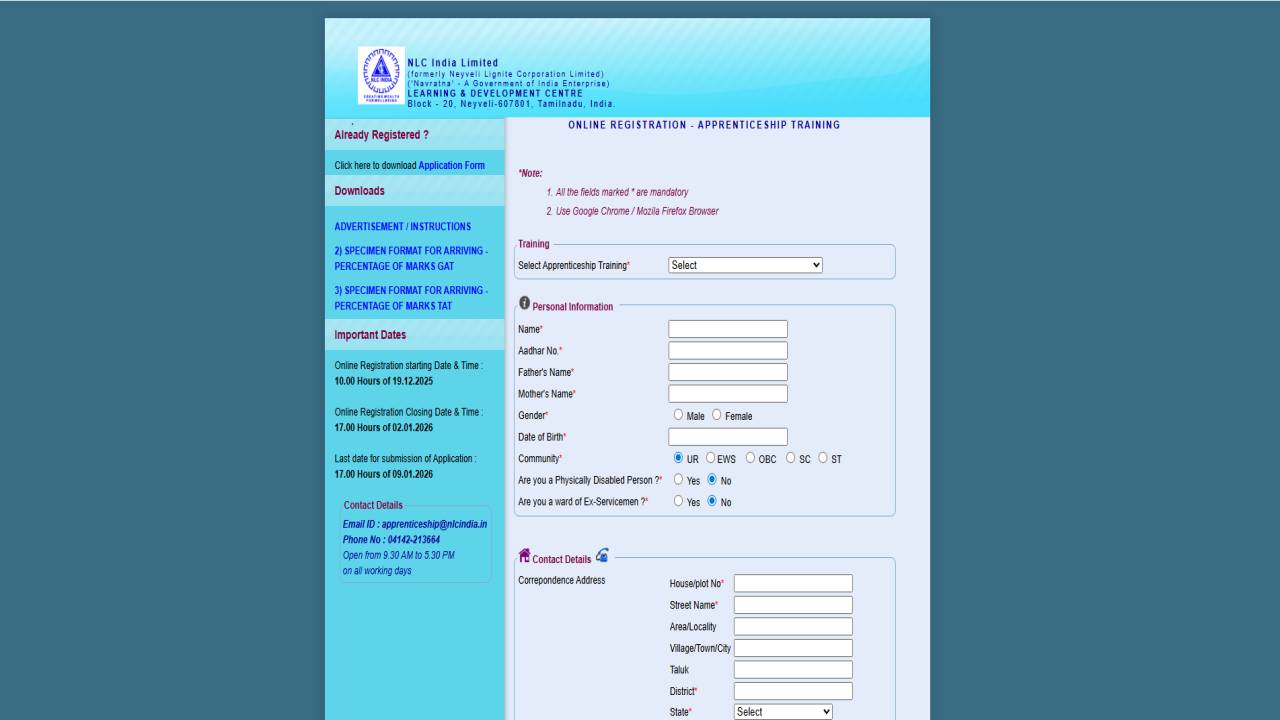 How to Apply Online NLC India Limited Apprentice Recruitment 2025