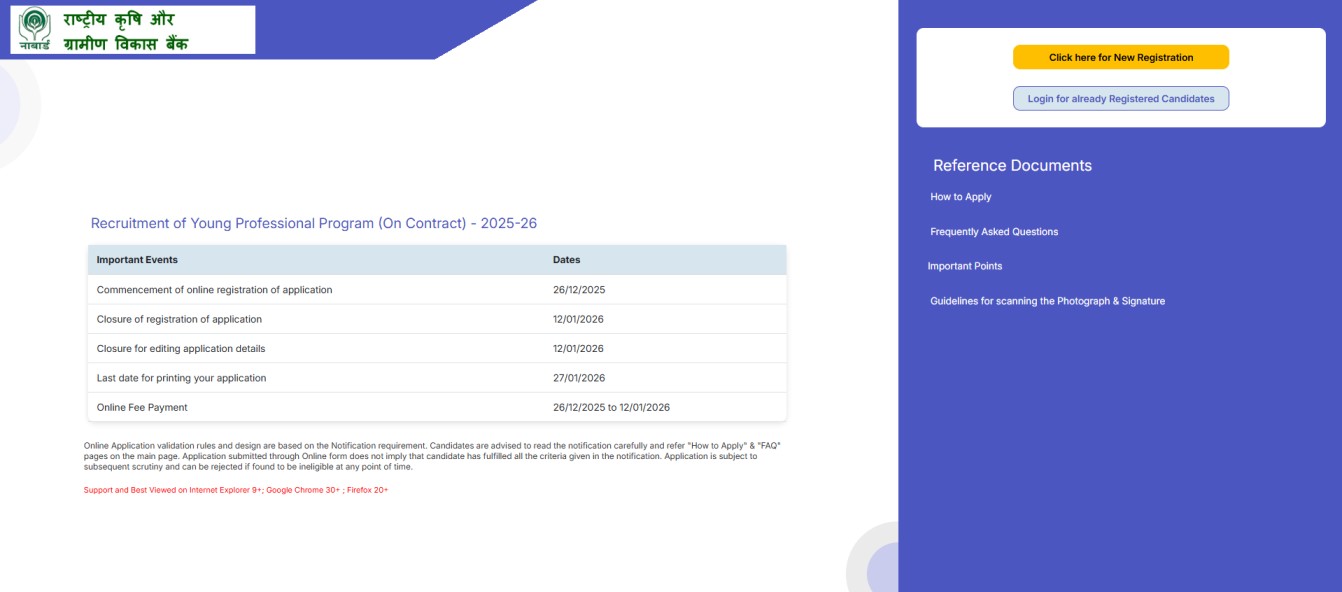 How to Apply for NABARD Young Professional 2025