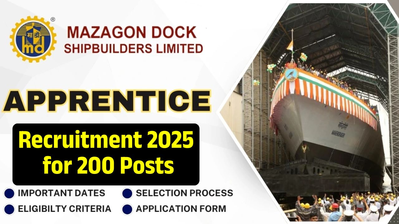 Mazagon Dock Shipbuilders MDL Apprentice Recruitment 2025