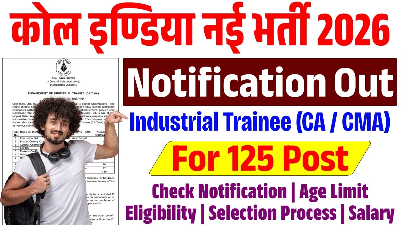 Coal India Industrial Trainee Recruitment 2025