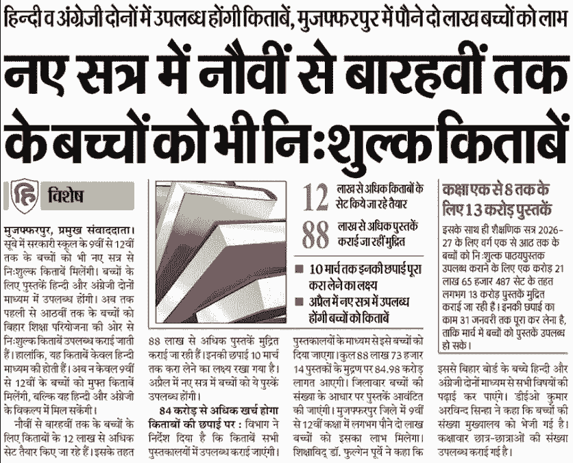 Bihar Board Free Books 2026