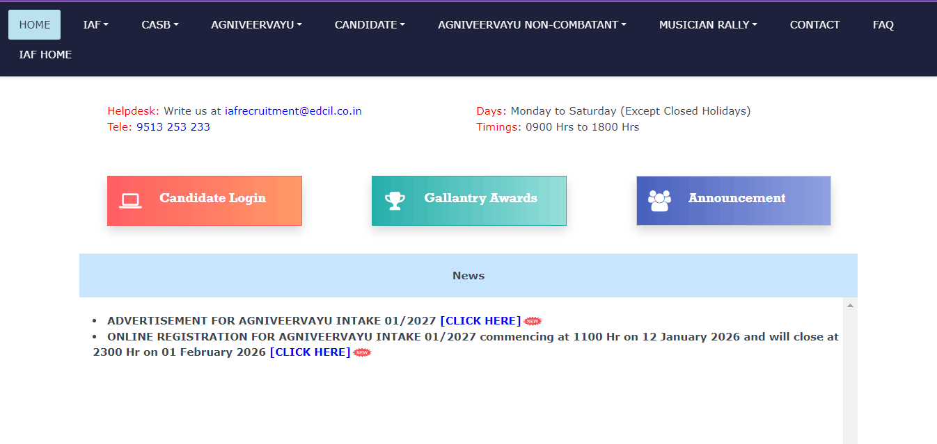 Air Force Agniveervayu Recruitment 2026