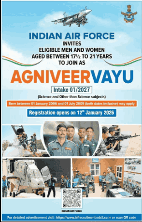 Air Force Agniveervayu Recruitment 2026
