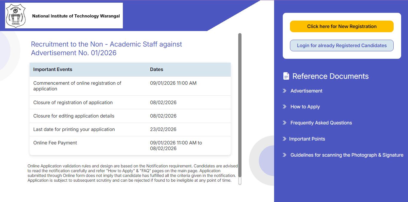 NIT Warangal Group C & D Recruitment 2026