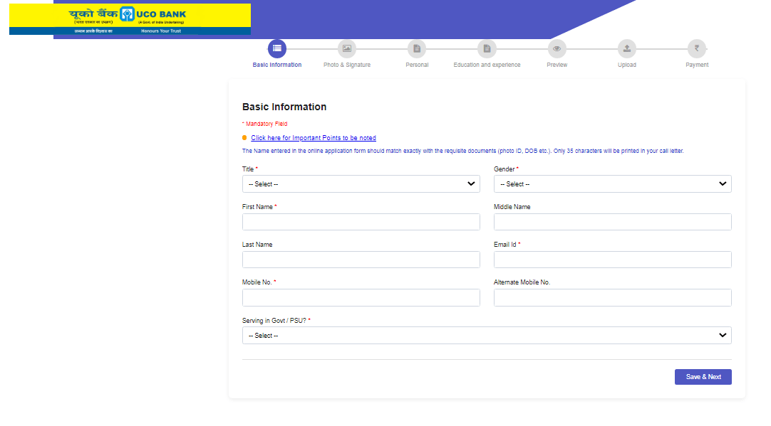 UCO Bank Generalist And Specialist Recruitment 2026