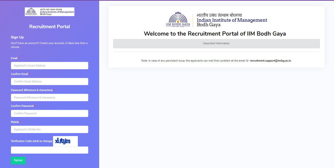 IIM Bodh Gaya Recruitment 2026