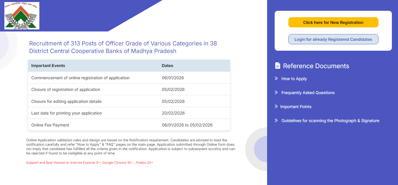 MP Apex Bank Officer Grade Recruitment 2026