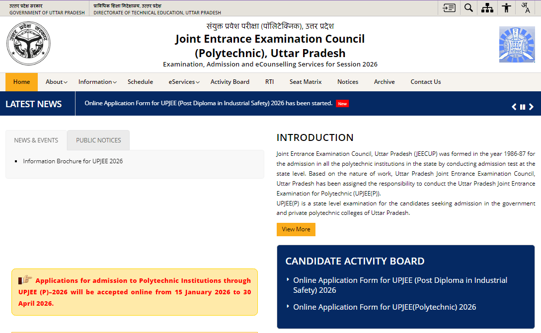 UP Polytechnic Form JEECUP 2026