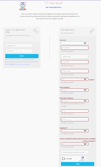 IIIT Allahabad Non Teaching Recruitment 2026