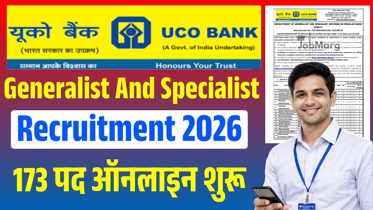 UCO Bank Generalist And Specialist Recruitment 2026