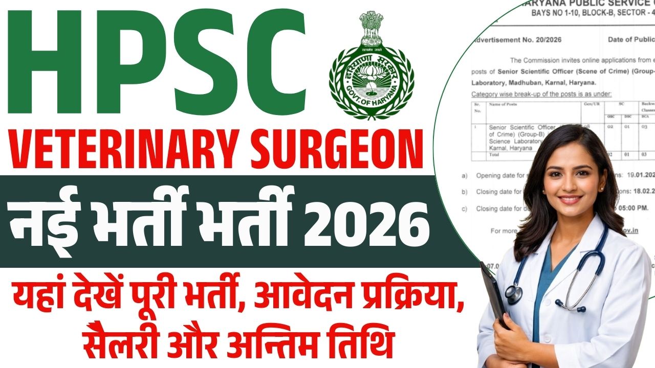 HPSC Veterinary Surgeon Recruitment 2026