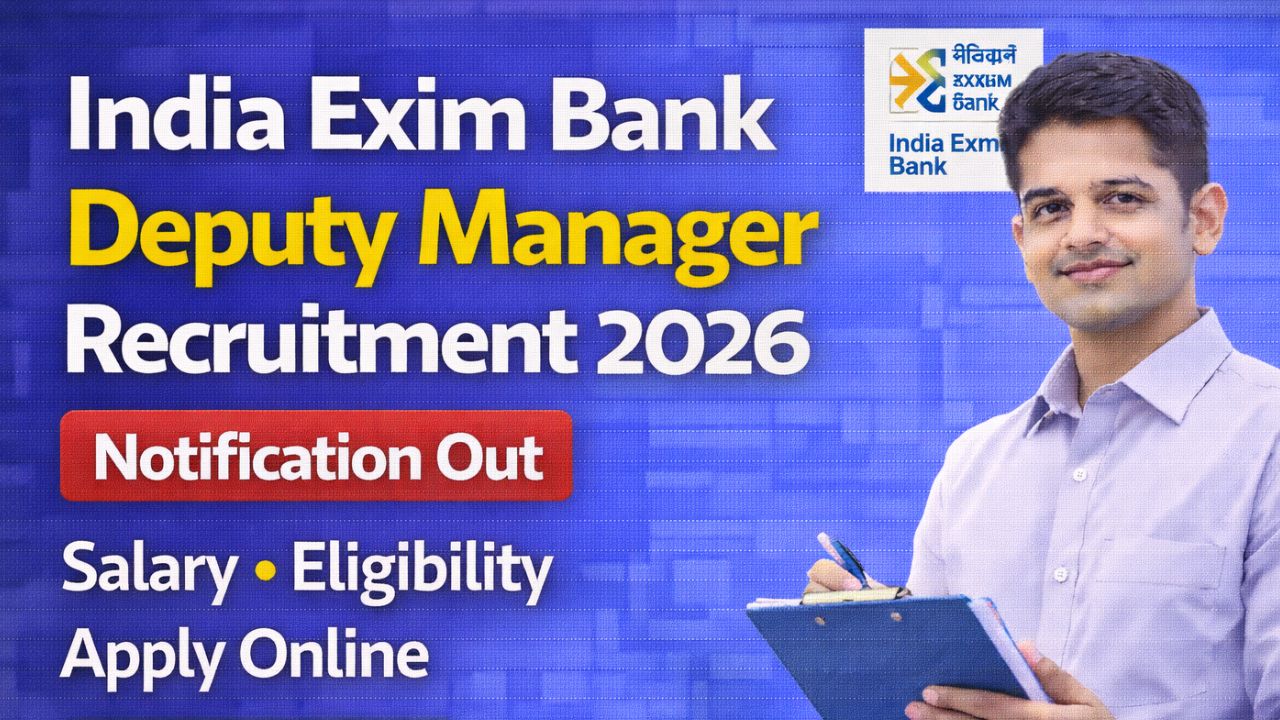 India Exim Bank Deputy Manager Recruitment 2026