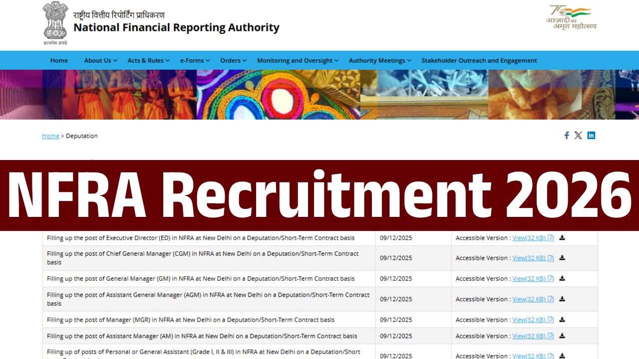 NFRA Recruitment 2026