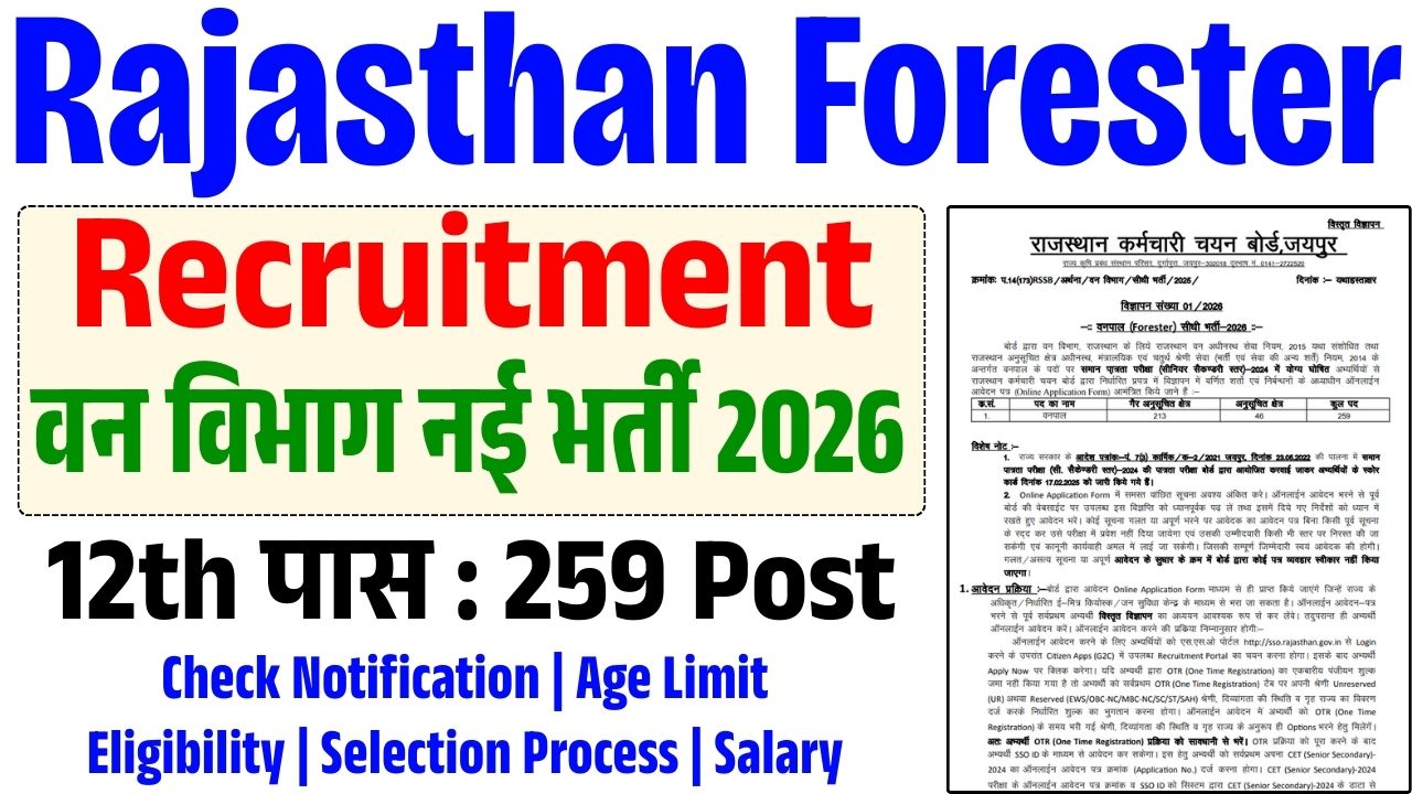 RSSB Forester Recruitment 2026