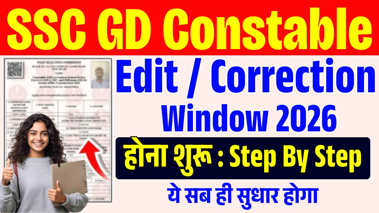 SSC GD Constable Application Correction Window 2026