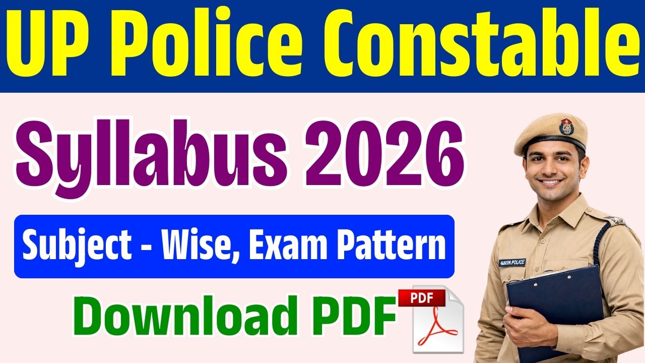 UP Police Constable Syllabus 2026