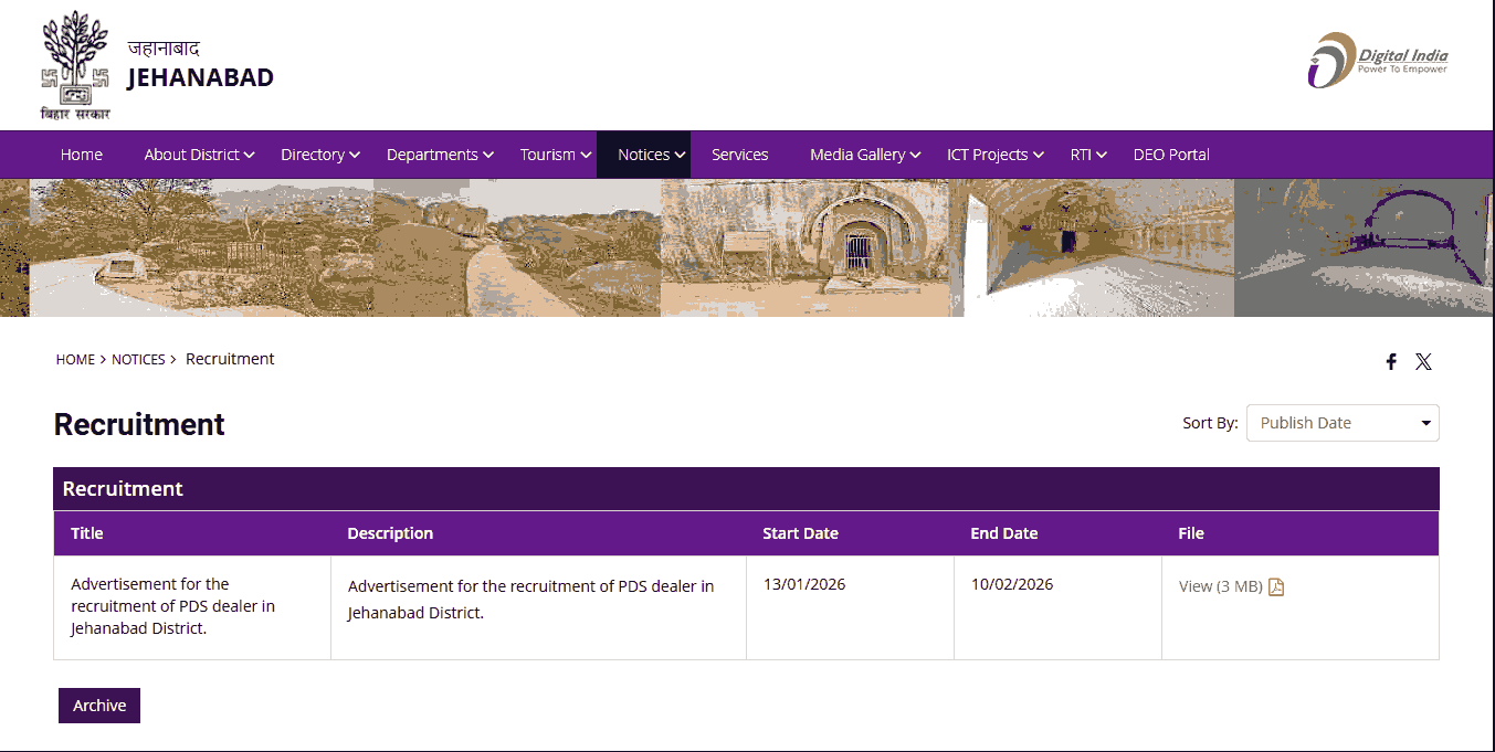 Bihar Jila Level New Vacancy 2026