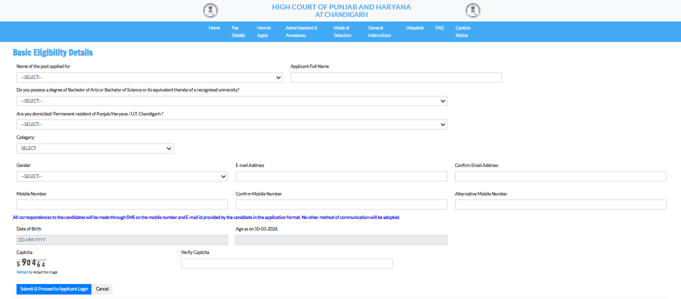Chandigarh High Court Stenographer Recruitment 2026