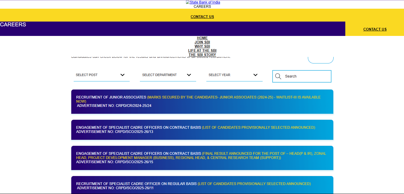 State Bank of India Clerk Mains Result 2026