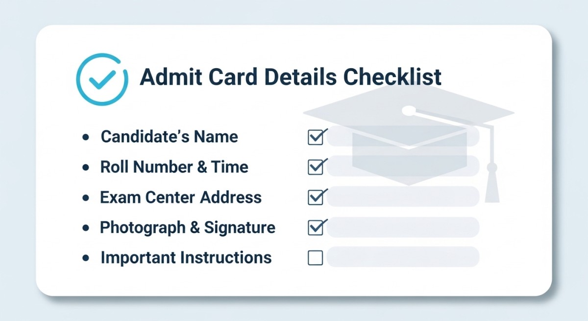 Admit Card में क्या-क्या डिटेल्स चेक करें