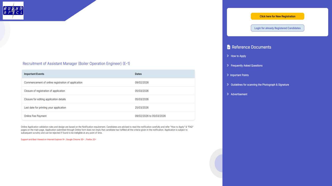 BPSCL Assistant Manager Recruitment