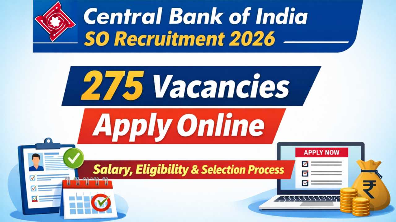 Central Bank of India SO Recruitment 2026