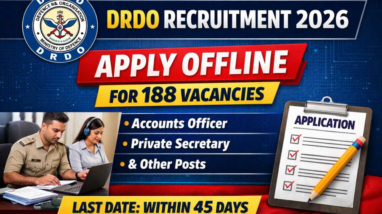 DRDO Recruitment 2026 – Apply Offline