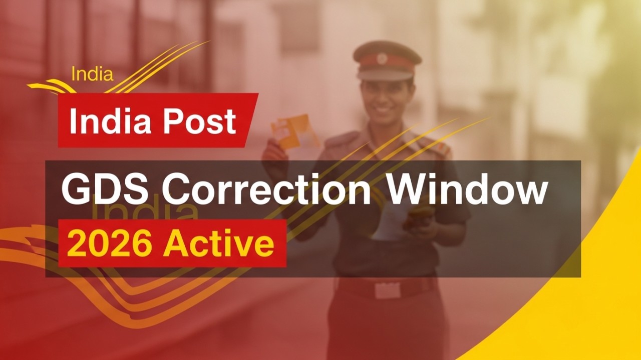 India Post GDS Correction Window 2026 Active