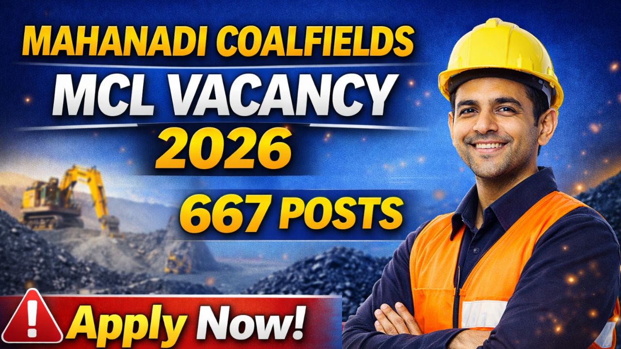Mahanadi Coalfields MCL Vacancy 2026