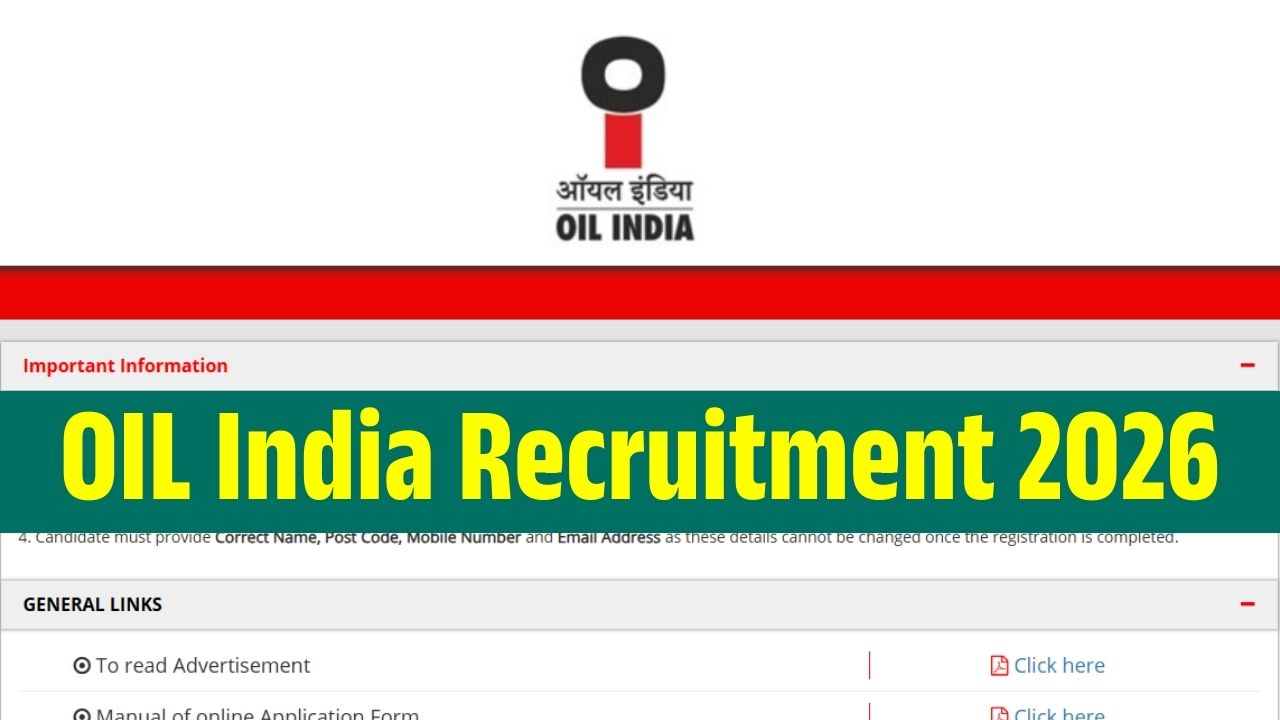 OIL India Recruitment 2026