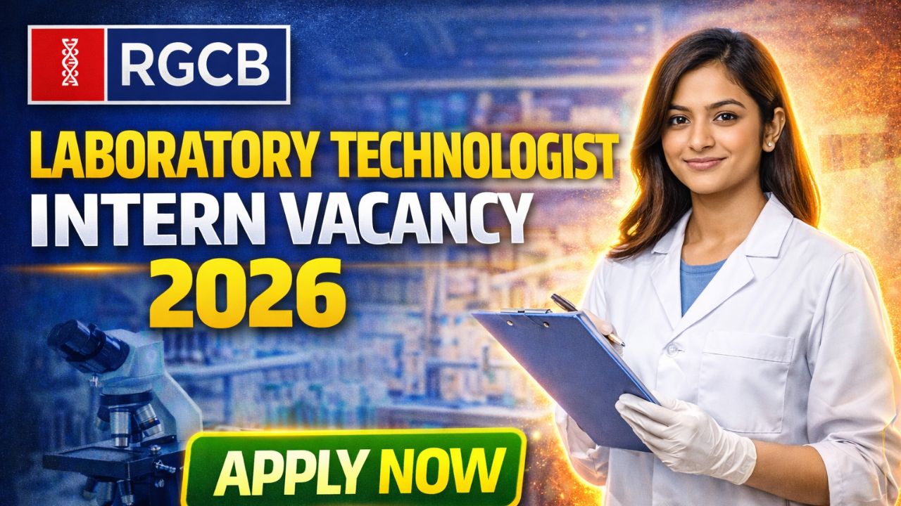 RGCB Laboratory Technologist Intern Vacancy 2026