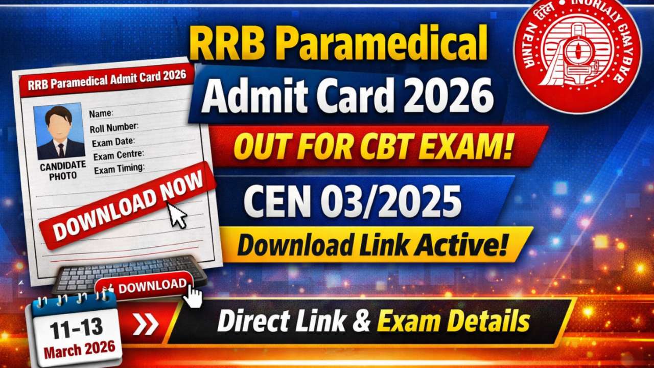 RRB Paramedical Recruitment