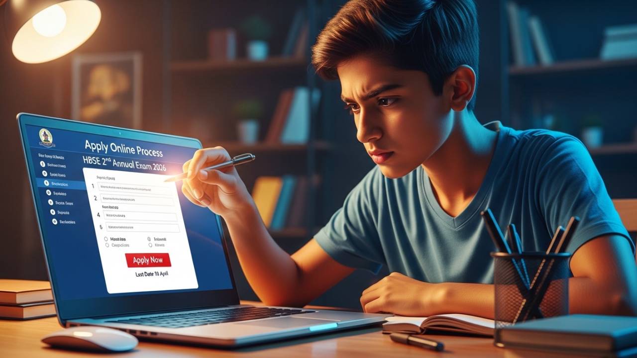 HBSE 2nd Annual Exam 2026 Apply Online Process कैसे करें